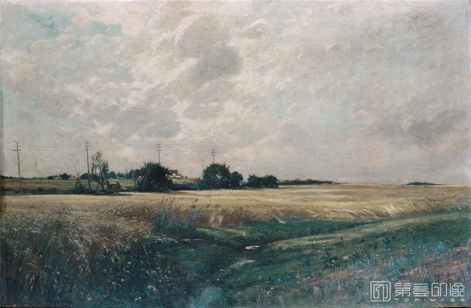 油画-美国纽约大都会美术馆油画藏画-Edward GayBroad Acres-0628